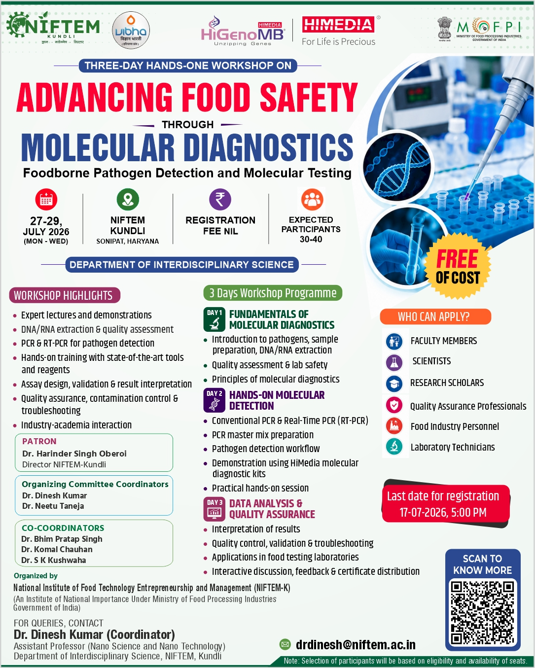 ADVANCING FOOD SAFETY THROUGH MOLECULAR DIAGNOSTICS